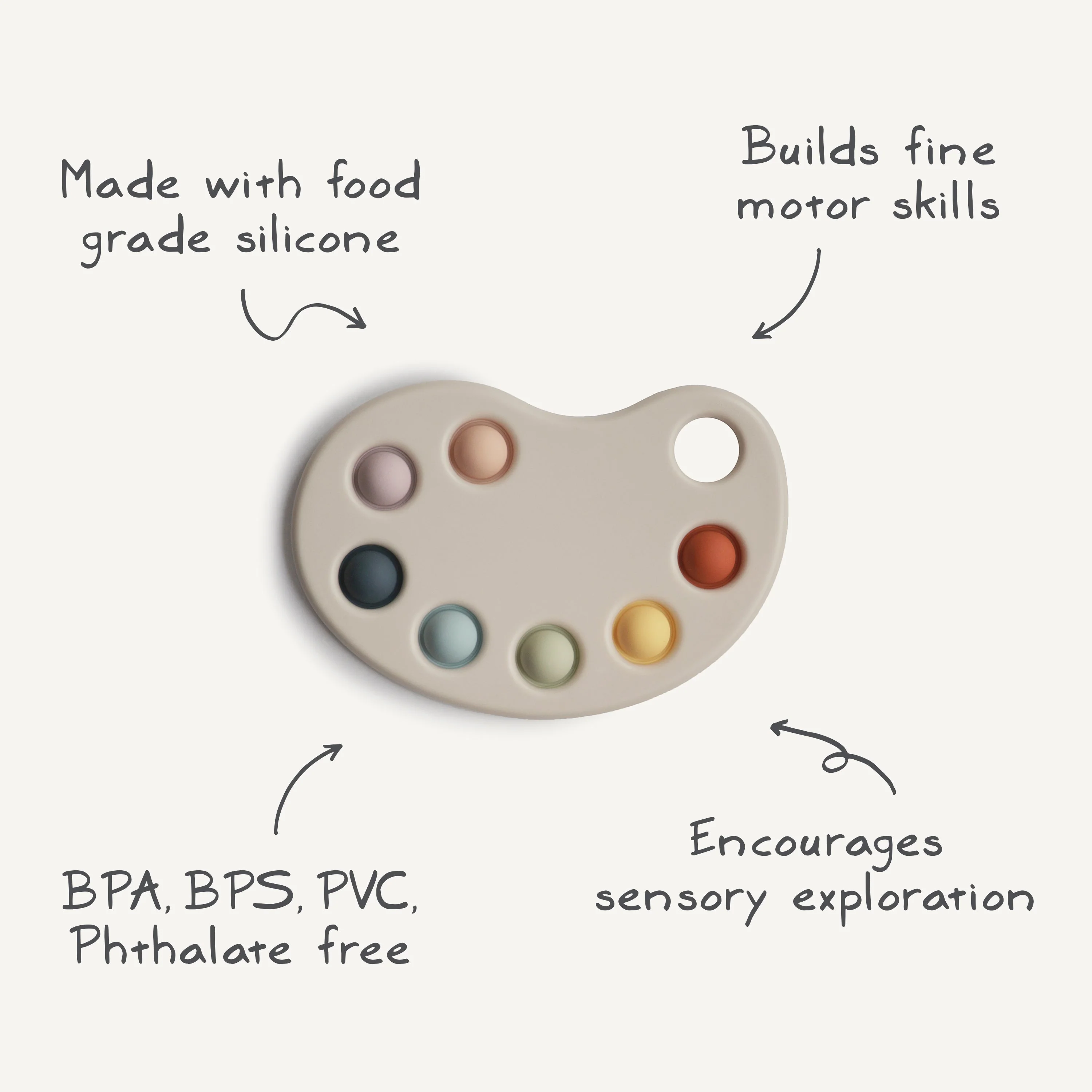 Mushie Paint Palette Press Toy - Image 2