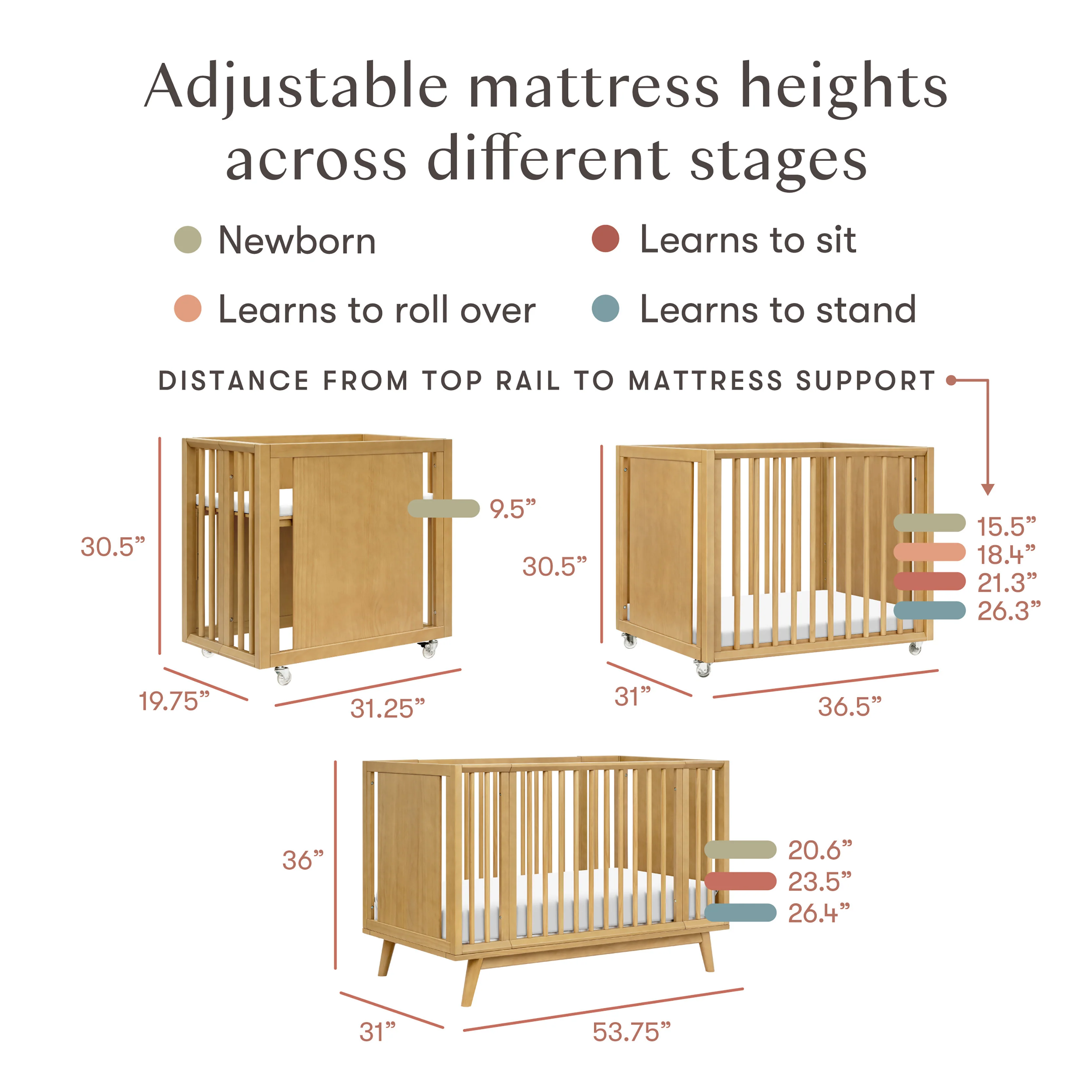 Palma 8-in-1 Convertible All-Stages® Crib with Bassinet & Toddler Bed Kits - Image 35