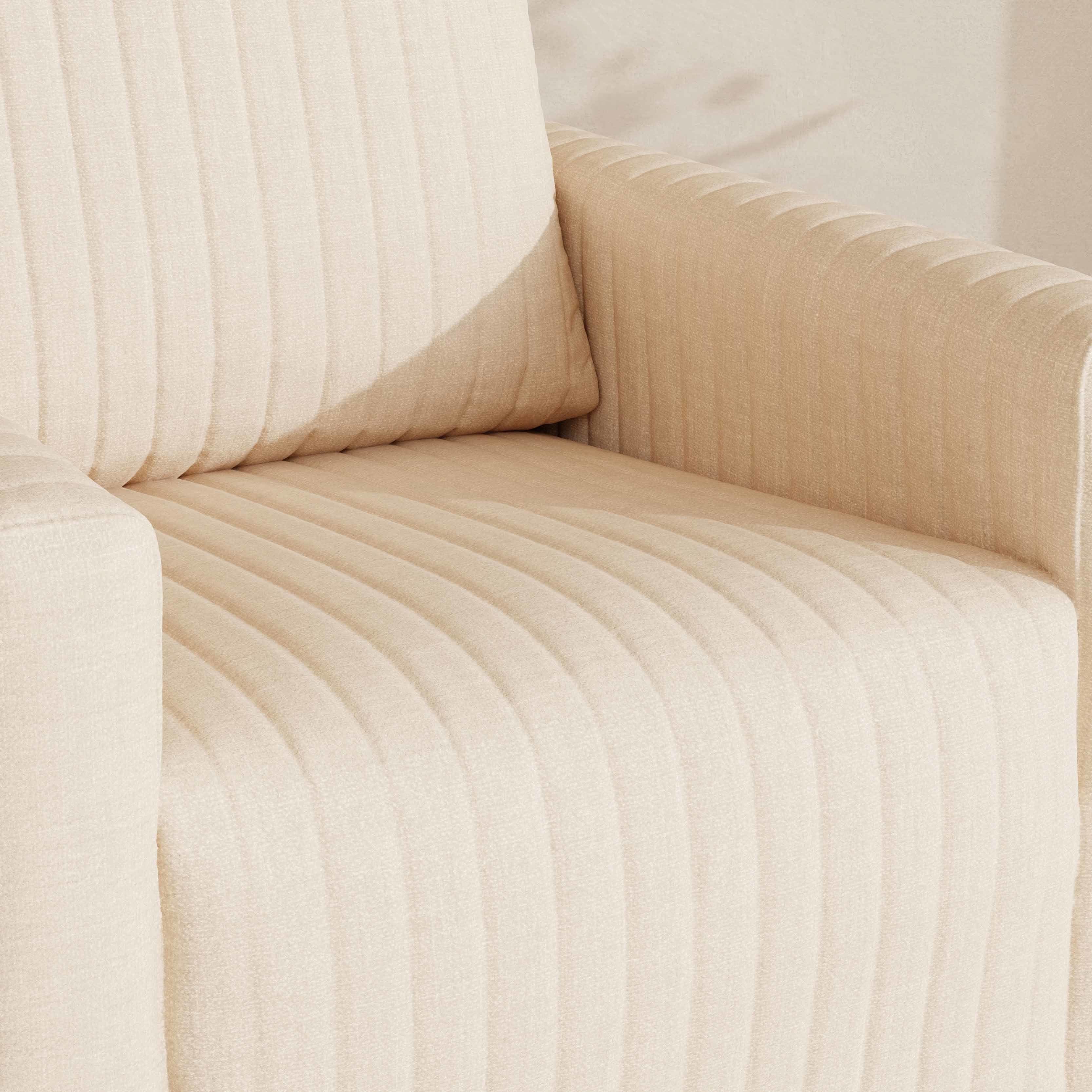 Poe Channeled Swivel Glider in Eco-Performance Fabric | Water Repellent & Stain Resistant - Image 3