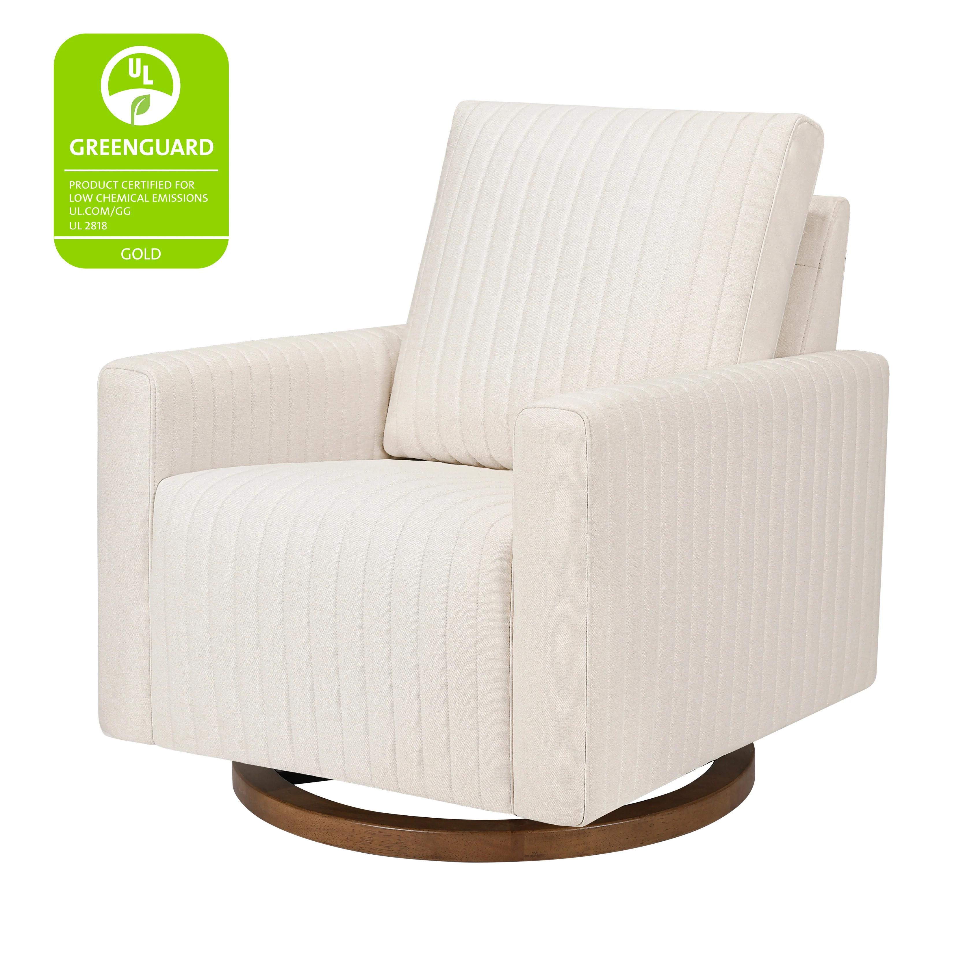 Poe Channeled Swivel Glider in Eco-Performance Fabric | Water Repellent & Stain Resistant - Image 8