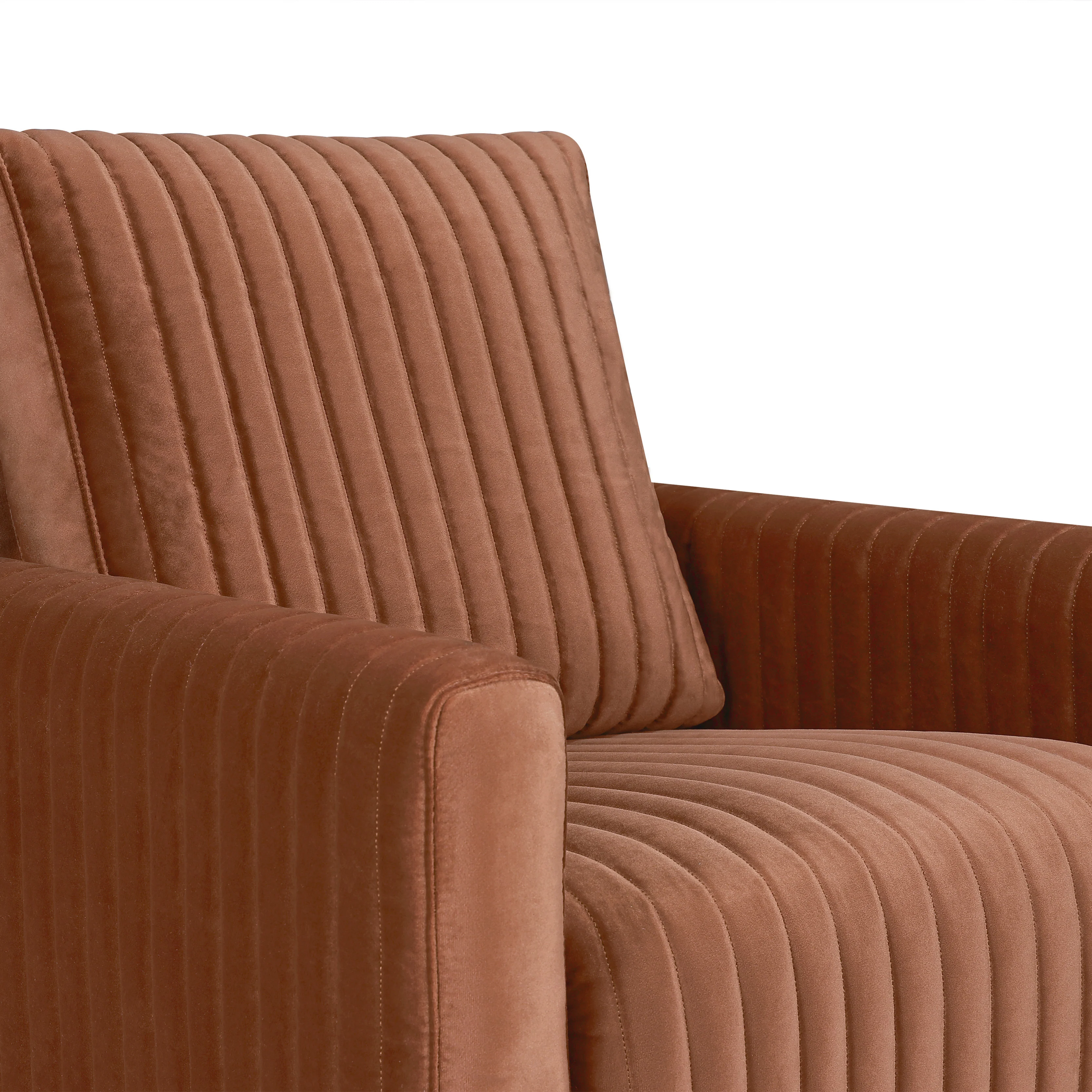 Poe Channeled Swivel Glider in Velvet - Image 11