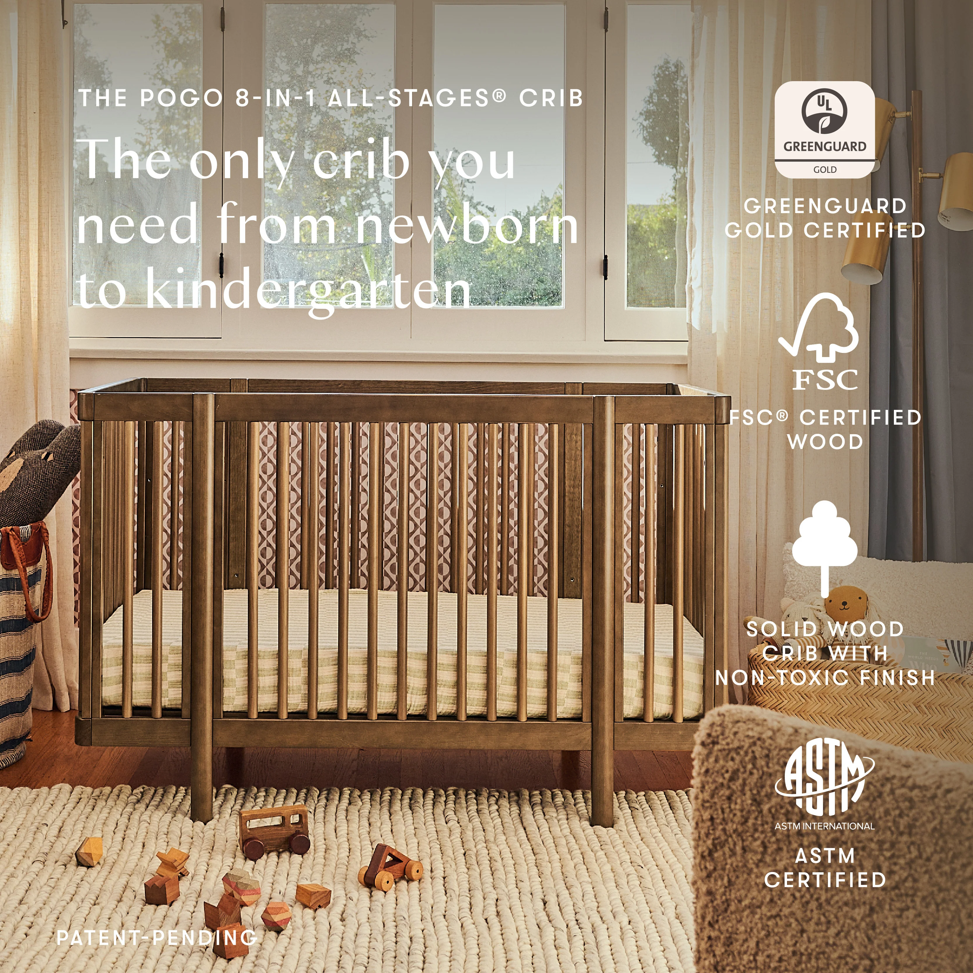 Pogo 8-in-1 Convertible Crib with All-Stages® Conversion Kits - Image 23