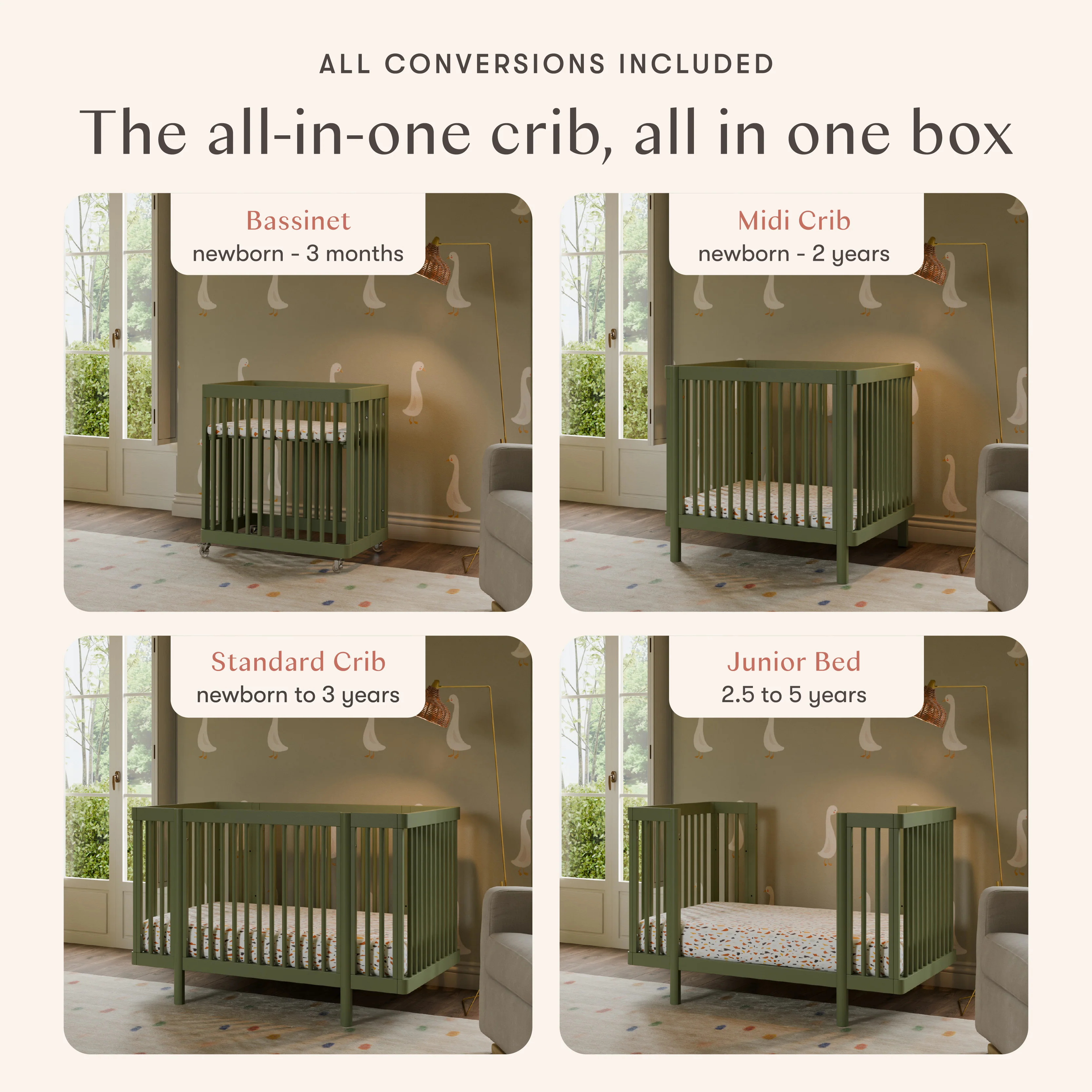 Pogo 8-in-1 Convertible Crib with All-Stages® Conversion Kits - Image 45