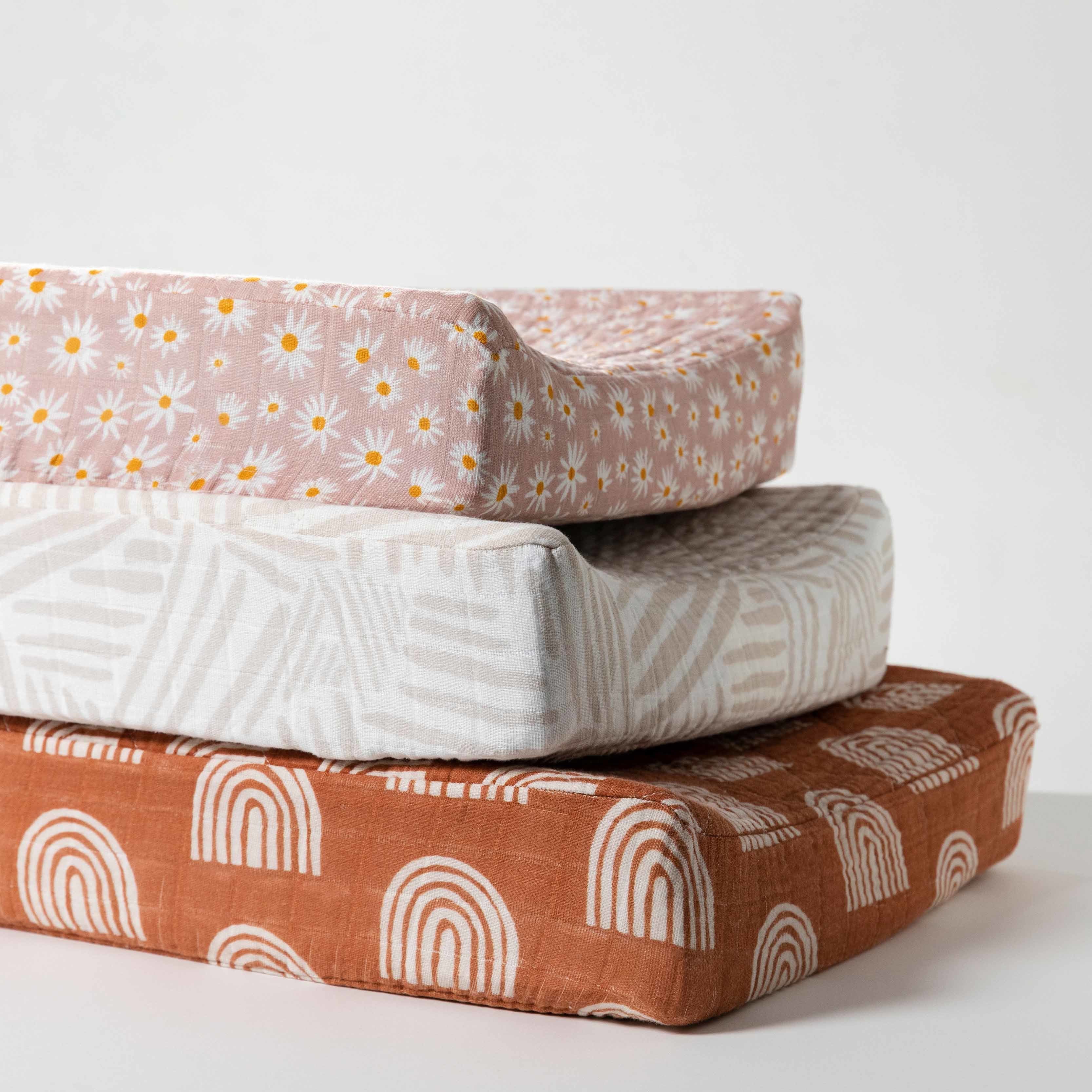 Quilted Changing Pad Cover in GOTS Certified Organic Muslin Cotton - Image 36