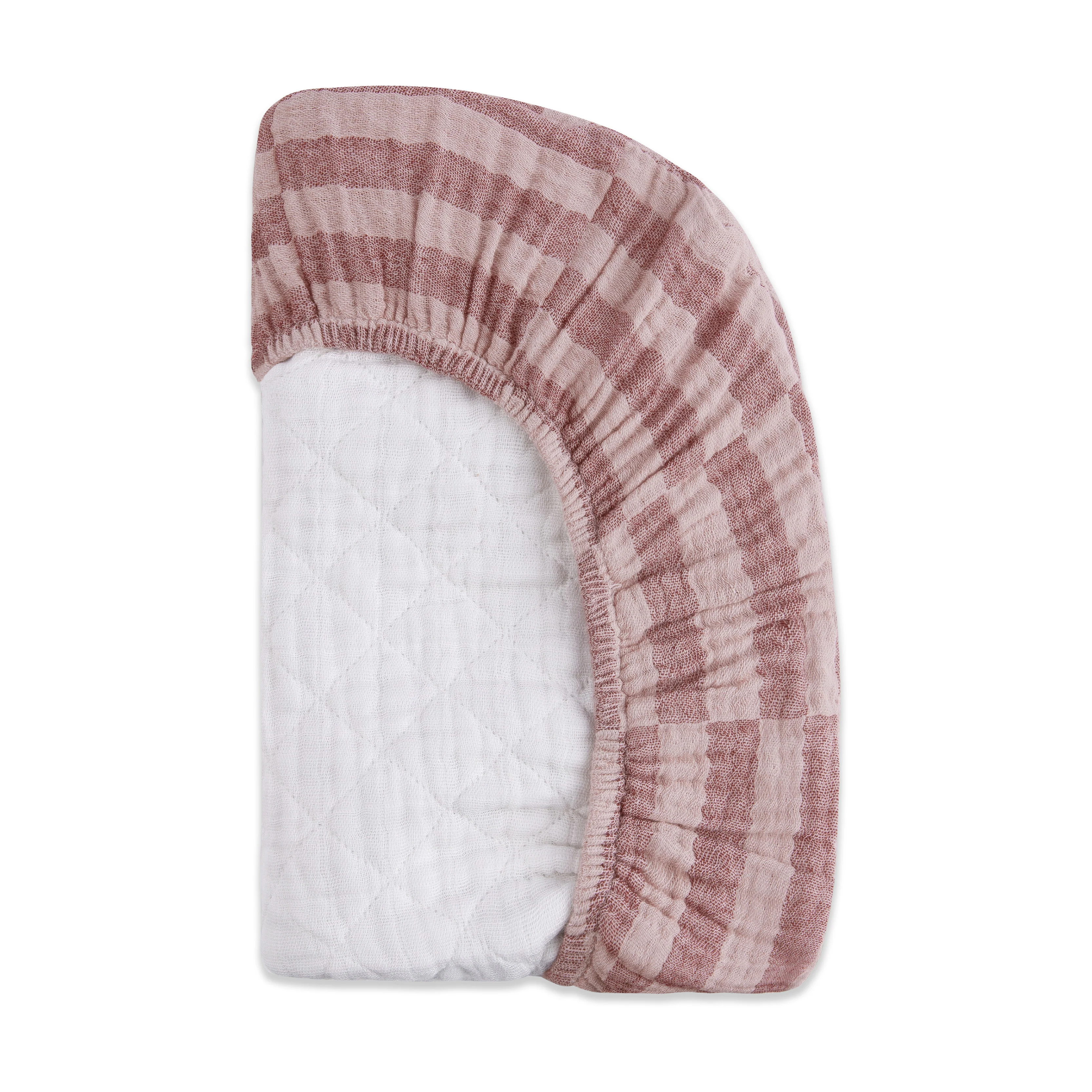 Quilted Changing Pad Cover in GOTS Certified Organic Muslin Cotton - Image 4