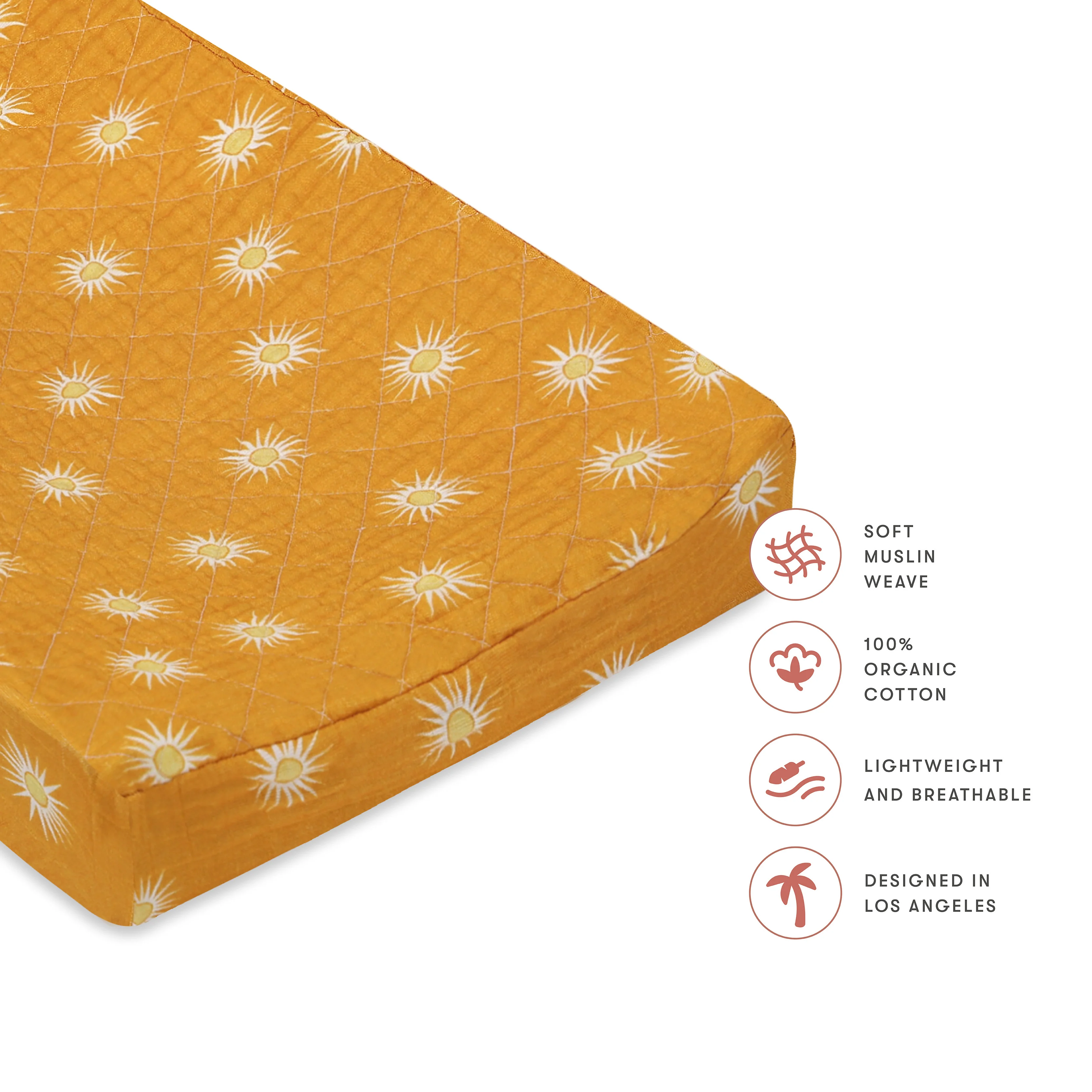 Quilted Changing Pad Cover in GOTS Certified Organic Muslin Cotton - Image 65