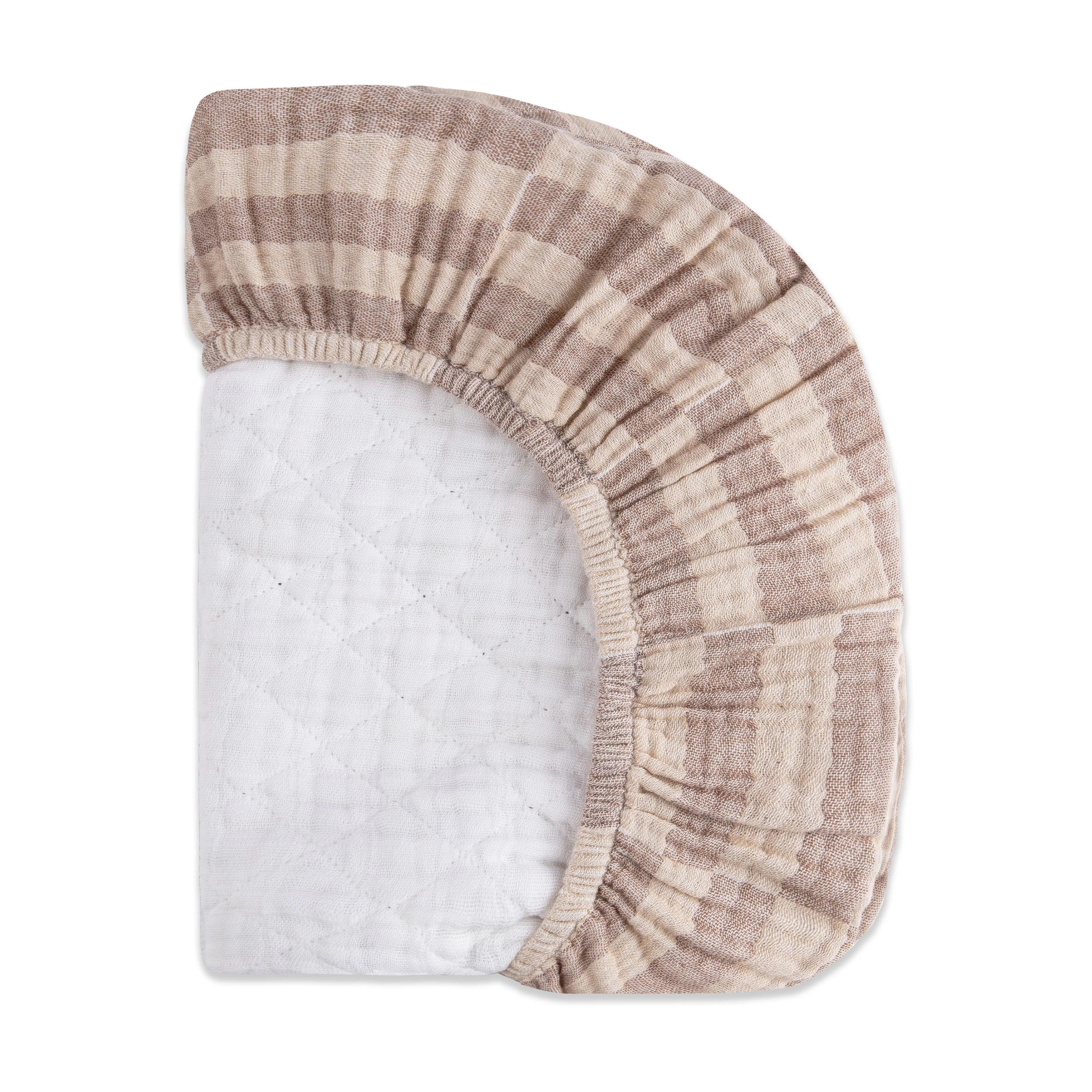 Quilted Changing Pad Cover in GOTS Certified Organic Muslin Cotton - Image 9