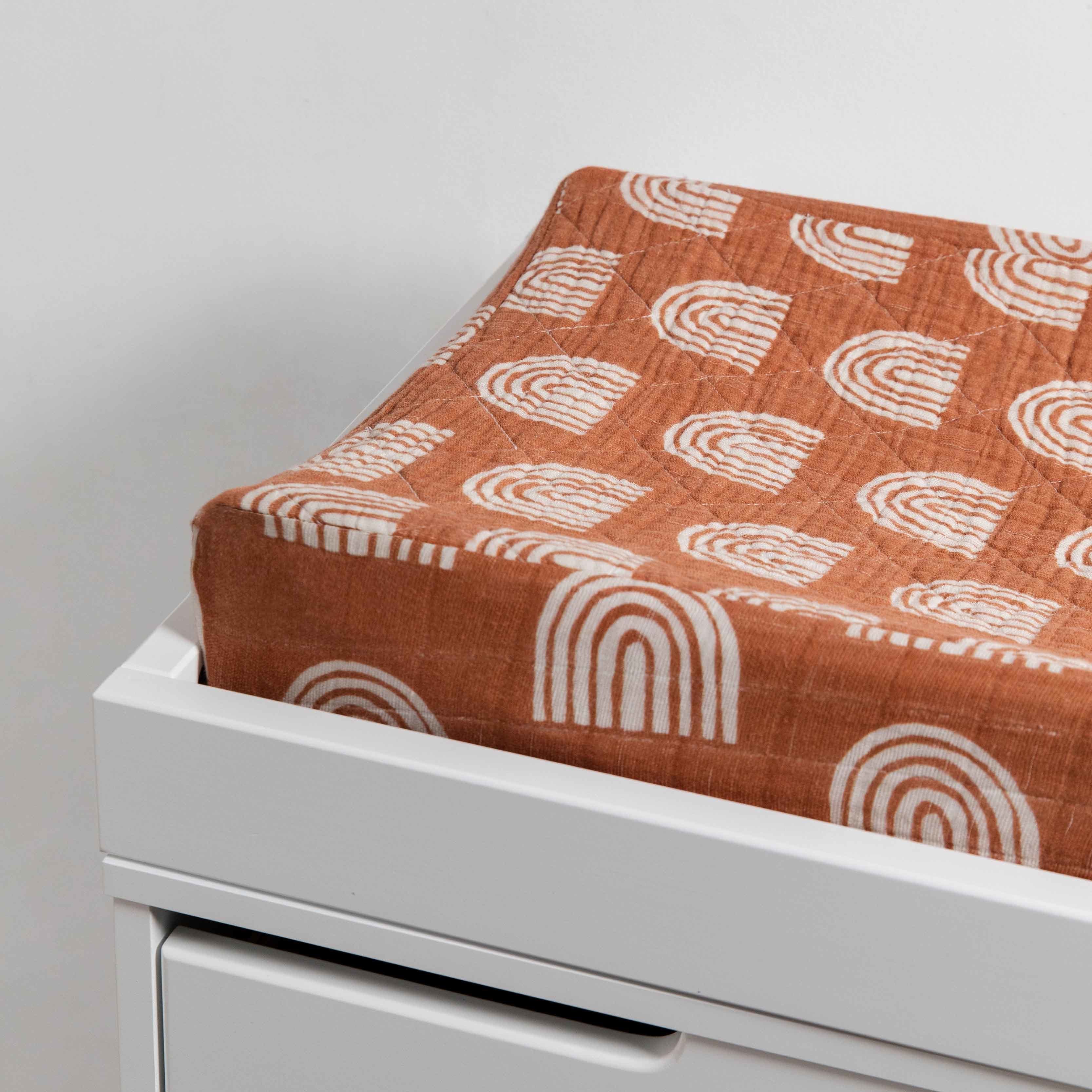 Quilted Changing Pad Cover in GOTS Certified Organic Muslin Cotton - Image 97