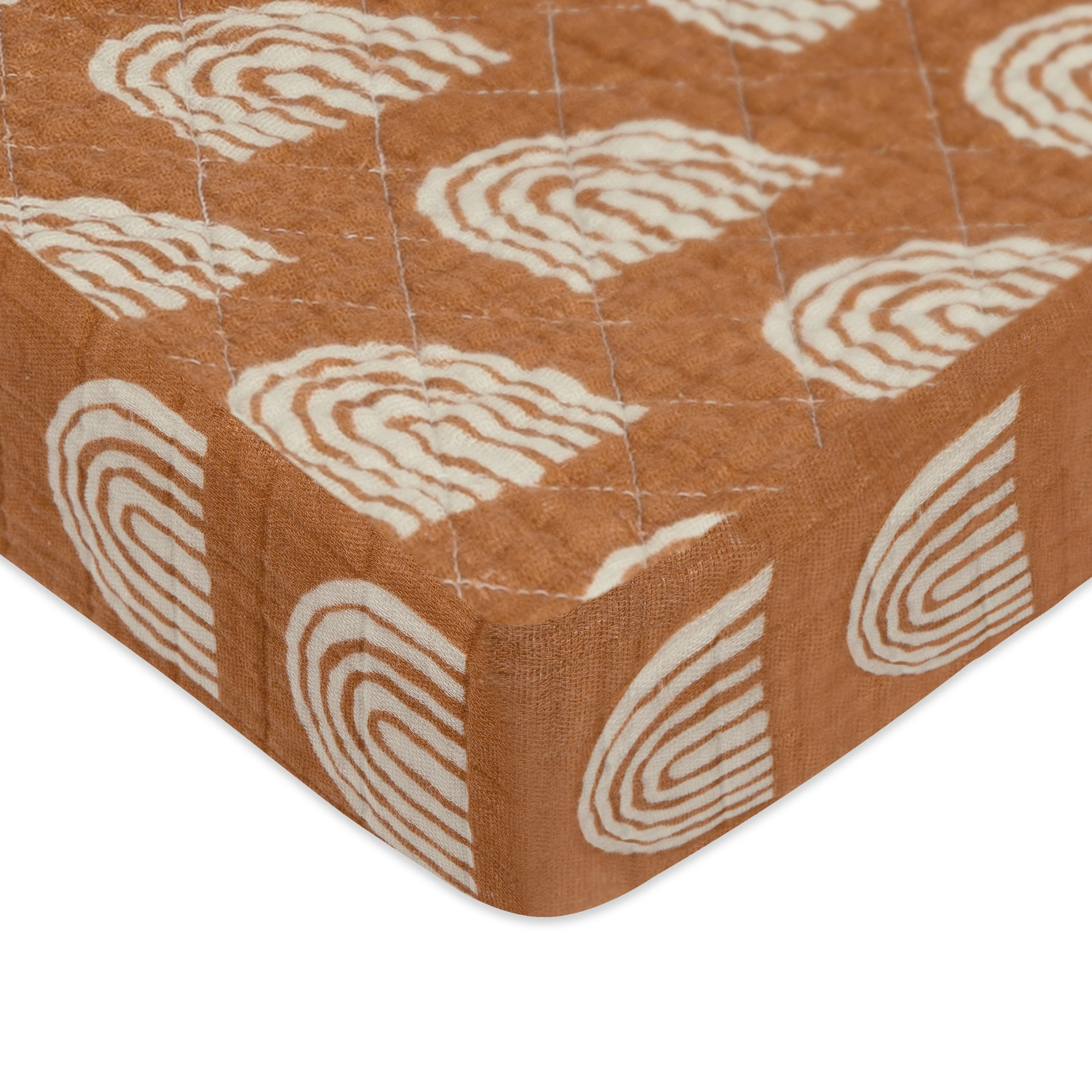 Quilted Changing Pad Cover in GOTS Certified Organic Muslin Cotton - Image 99