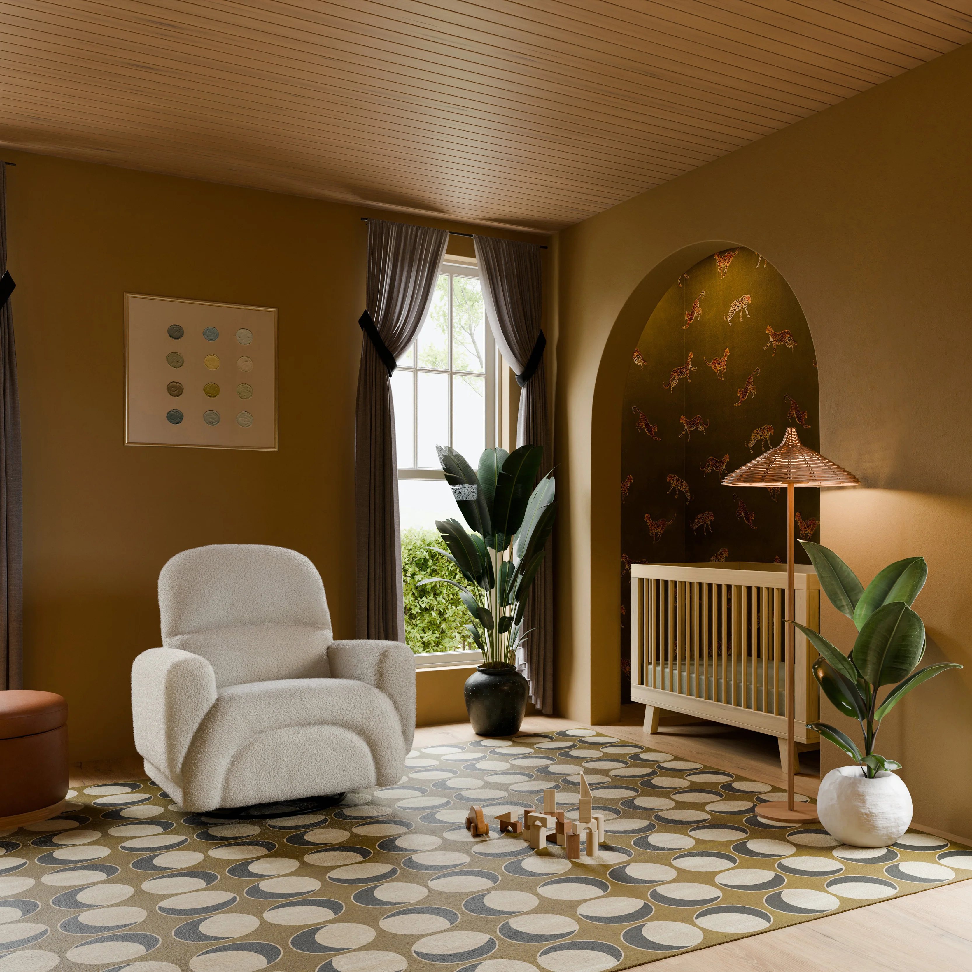 Rainbow Recliner and Swivel Glider in Teddy Loop - Image 17