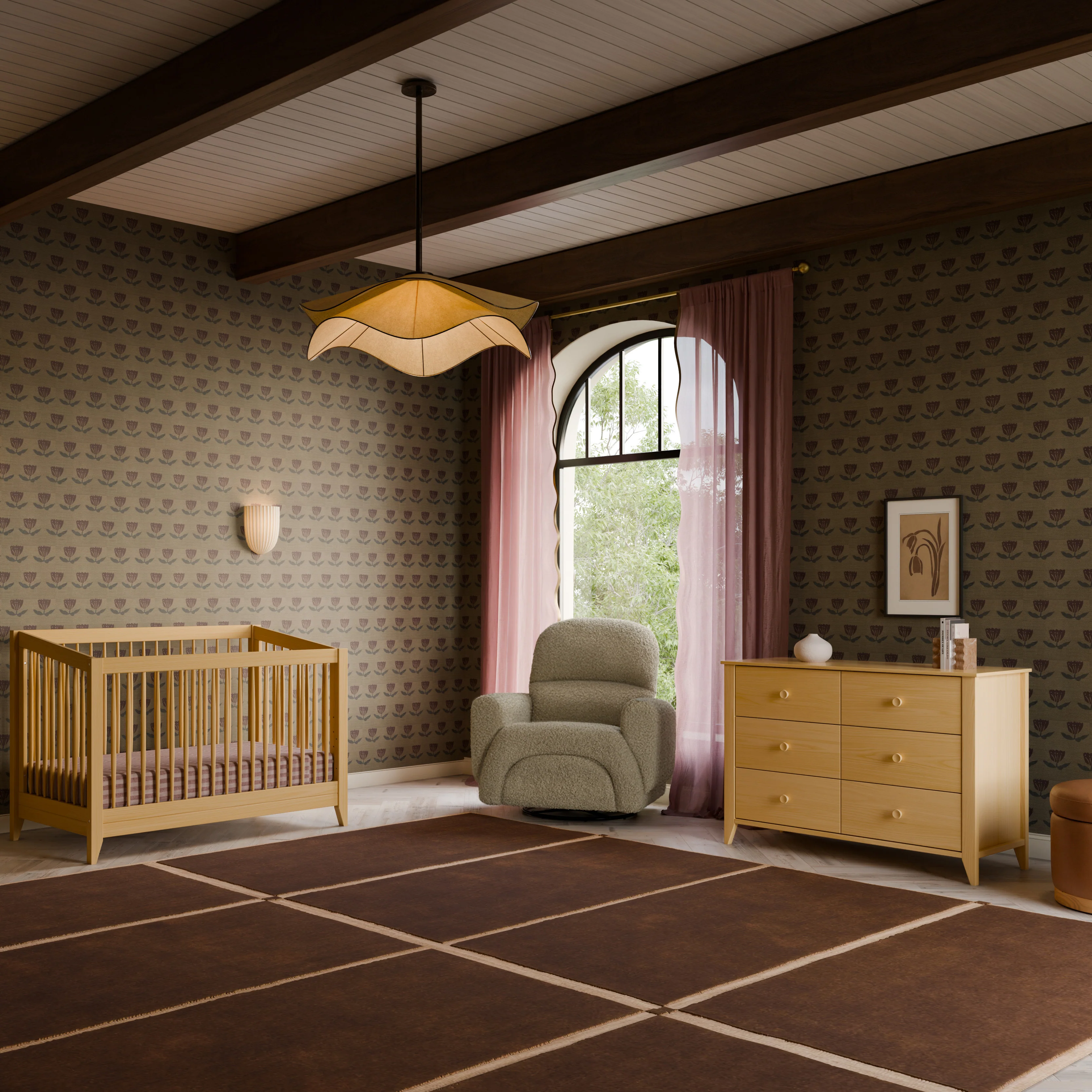 Rainbow Recliner and Swivel Glider in Teddy Loop - Image 3