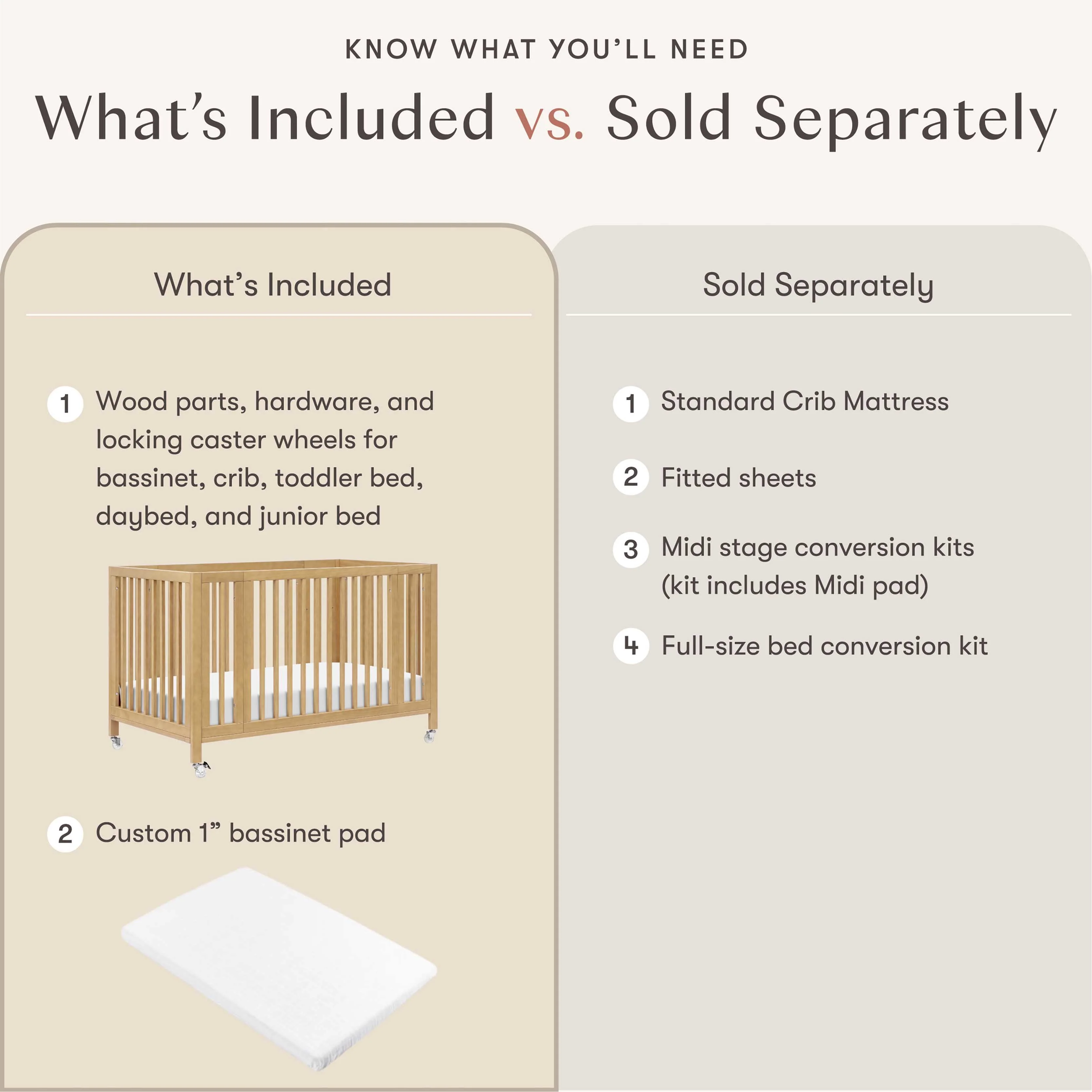 Rolli 9-in-1 Convertible All-Stages® Crib with Bassinet & Toddler Bed Conversion Kits - Image 29