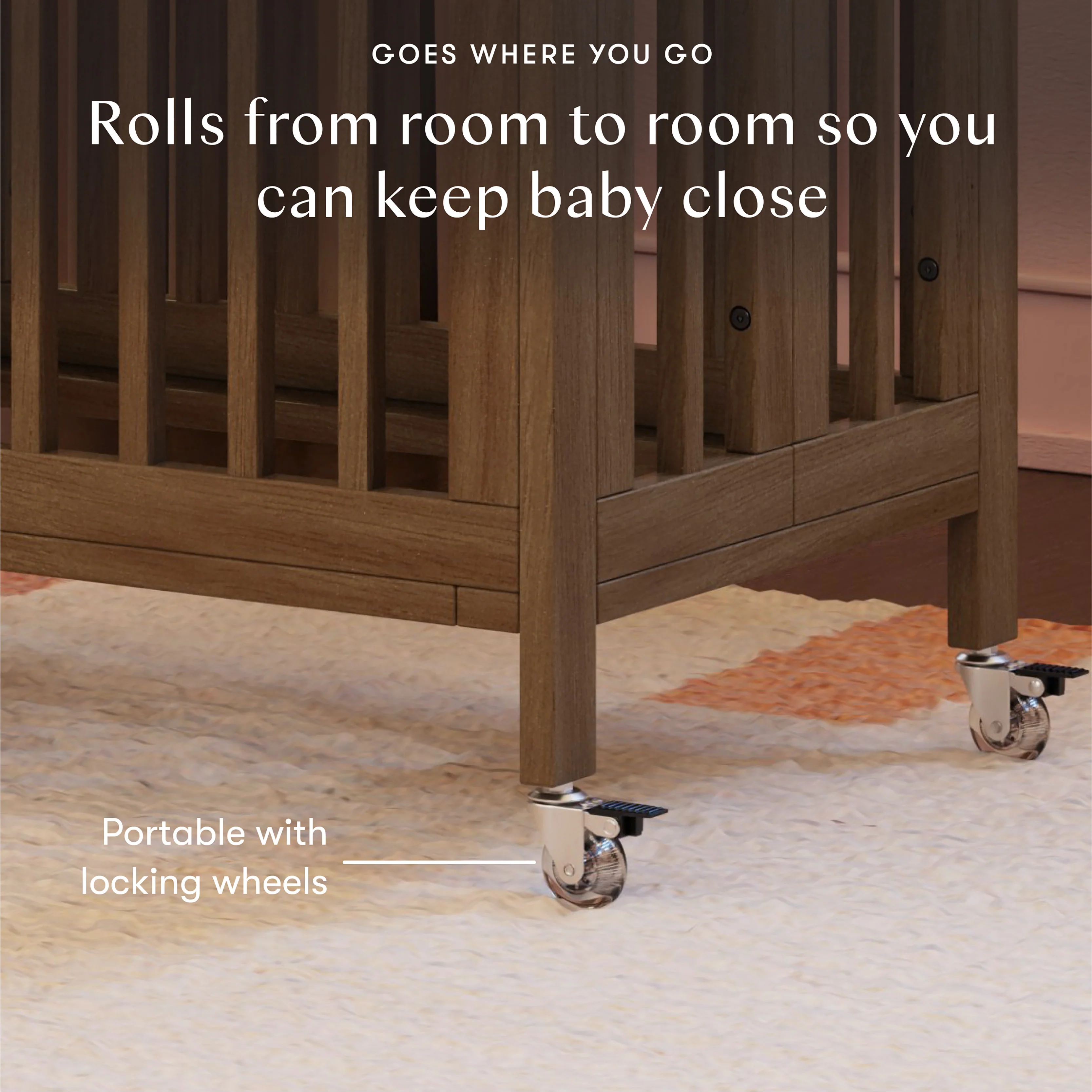 Rolli 9-in-1 Convertible All-Stages® Crib with Bassinet & Toddler Bed Conversion Kits - Image 6