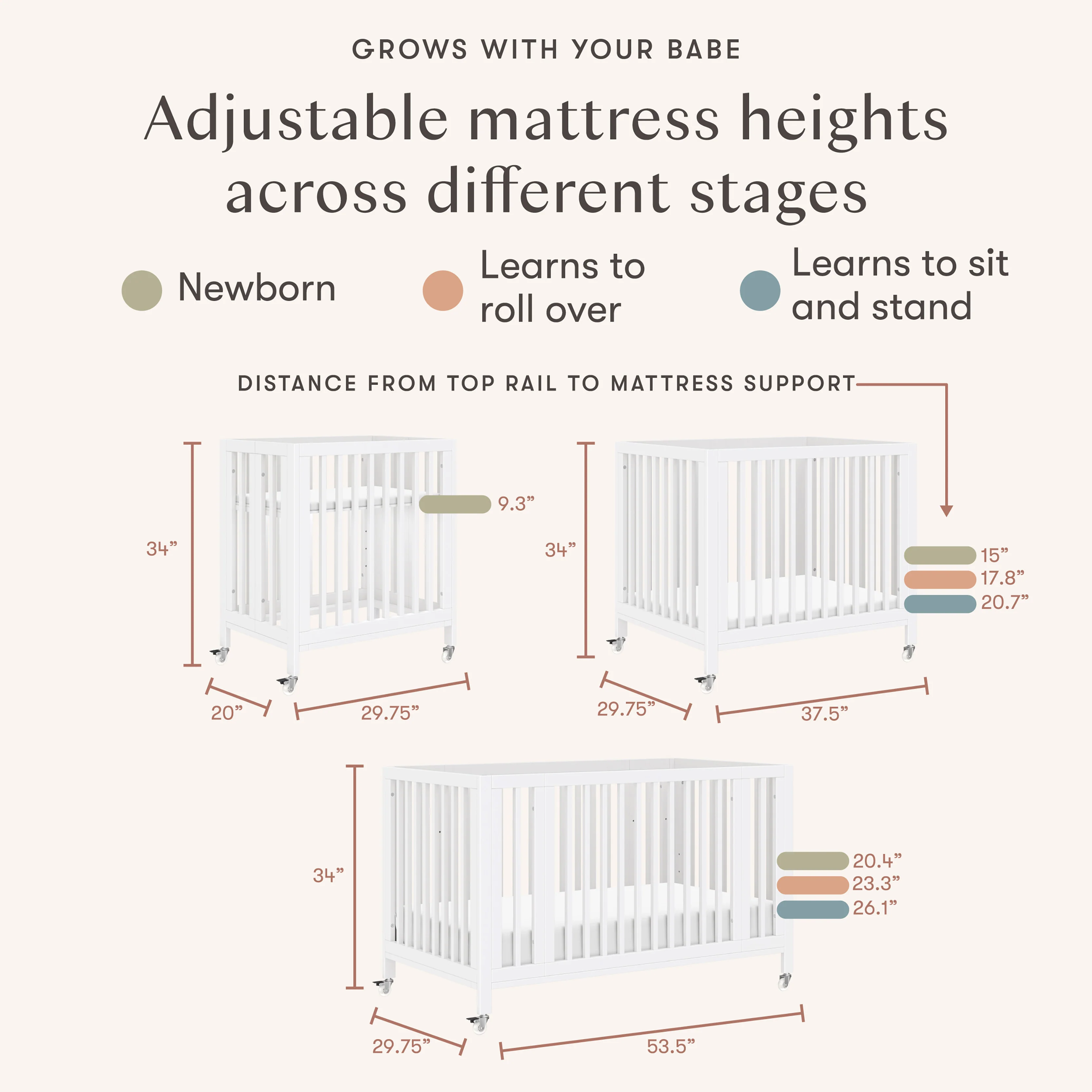 Rolli 9-in-1 Convertible All-Stages® Crib with Bassinet & Toddler Bed Conversion Kits - Image 73