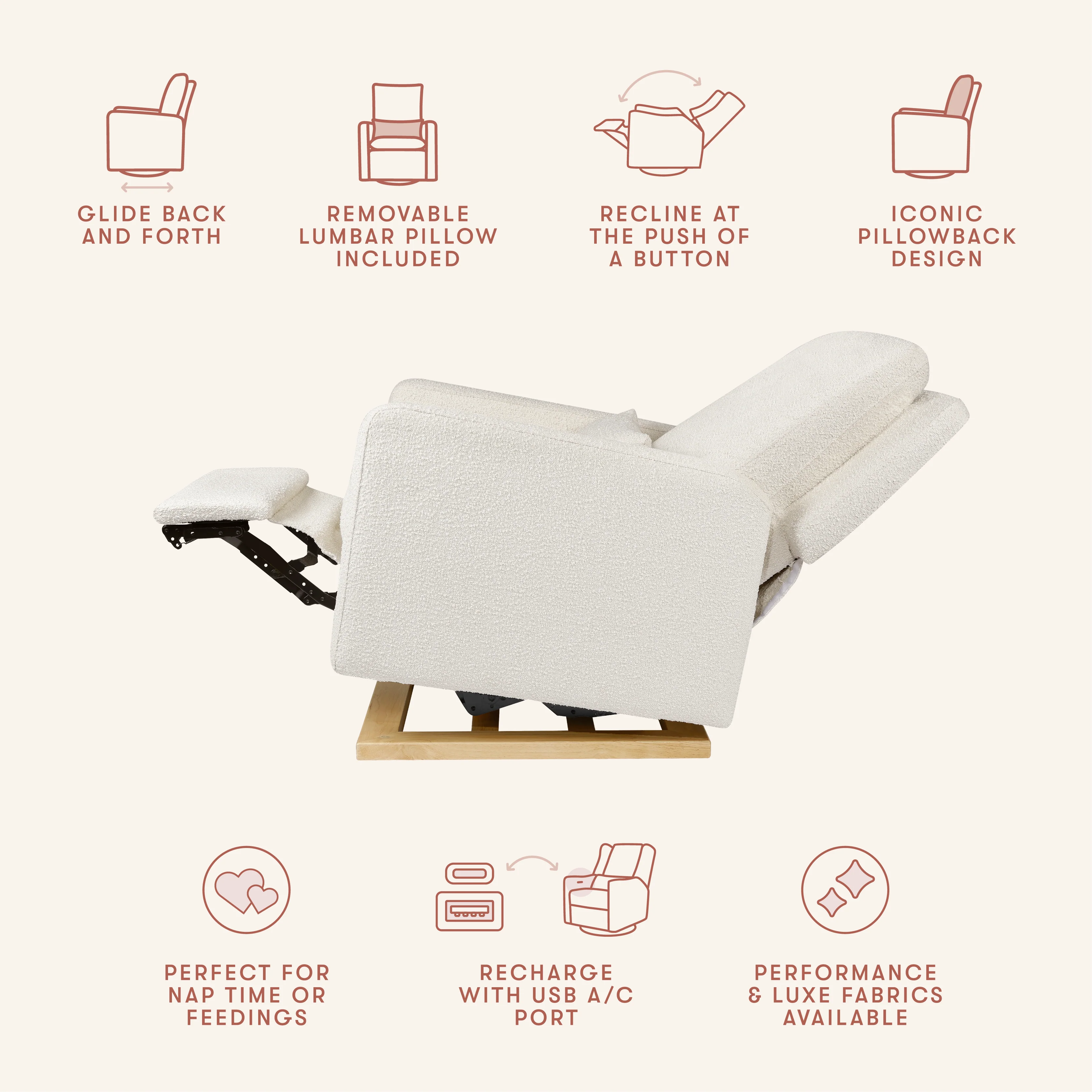 Sigi Electronic Recliner and Glider with USB Port - Image 6