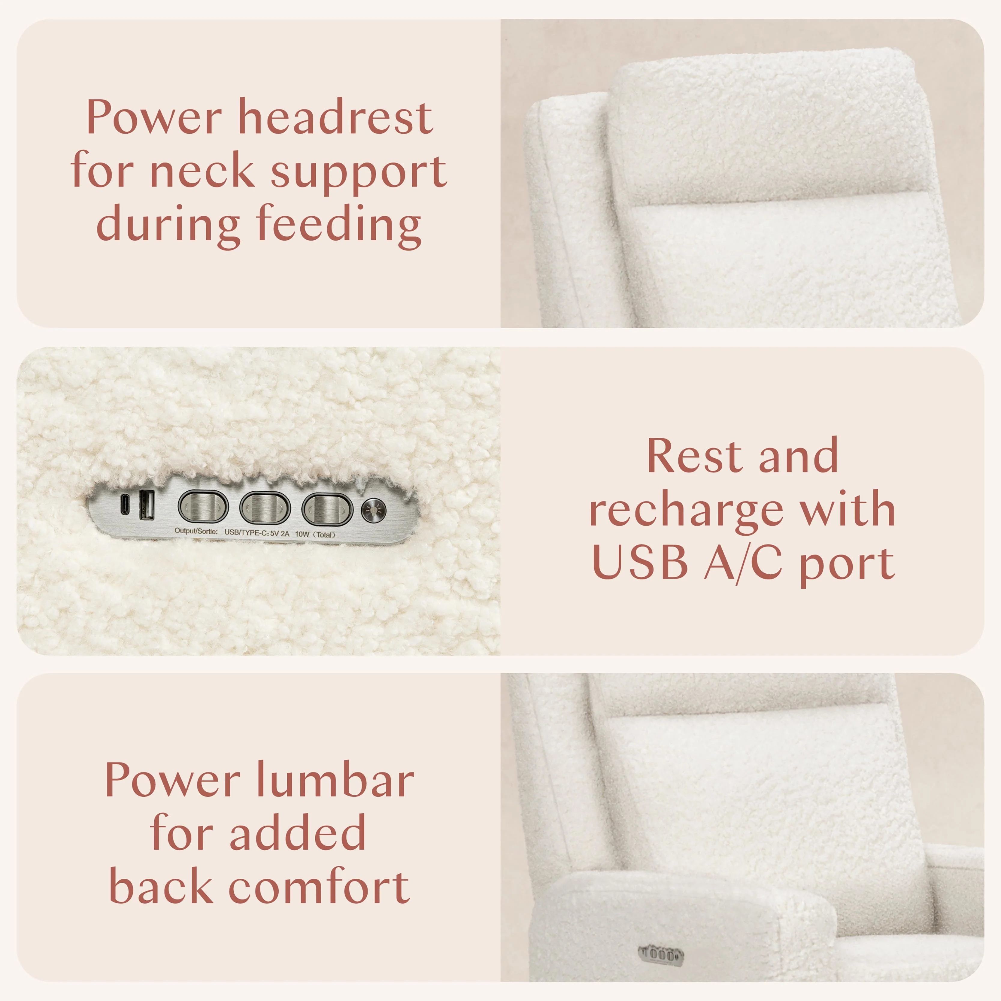 Sigi Pro Power Recliner and Swivel Glider with Power Adjustable Headrest and Lumbar Support - Image 17