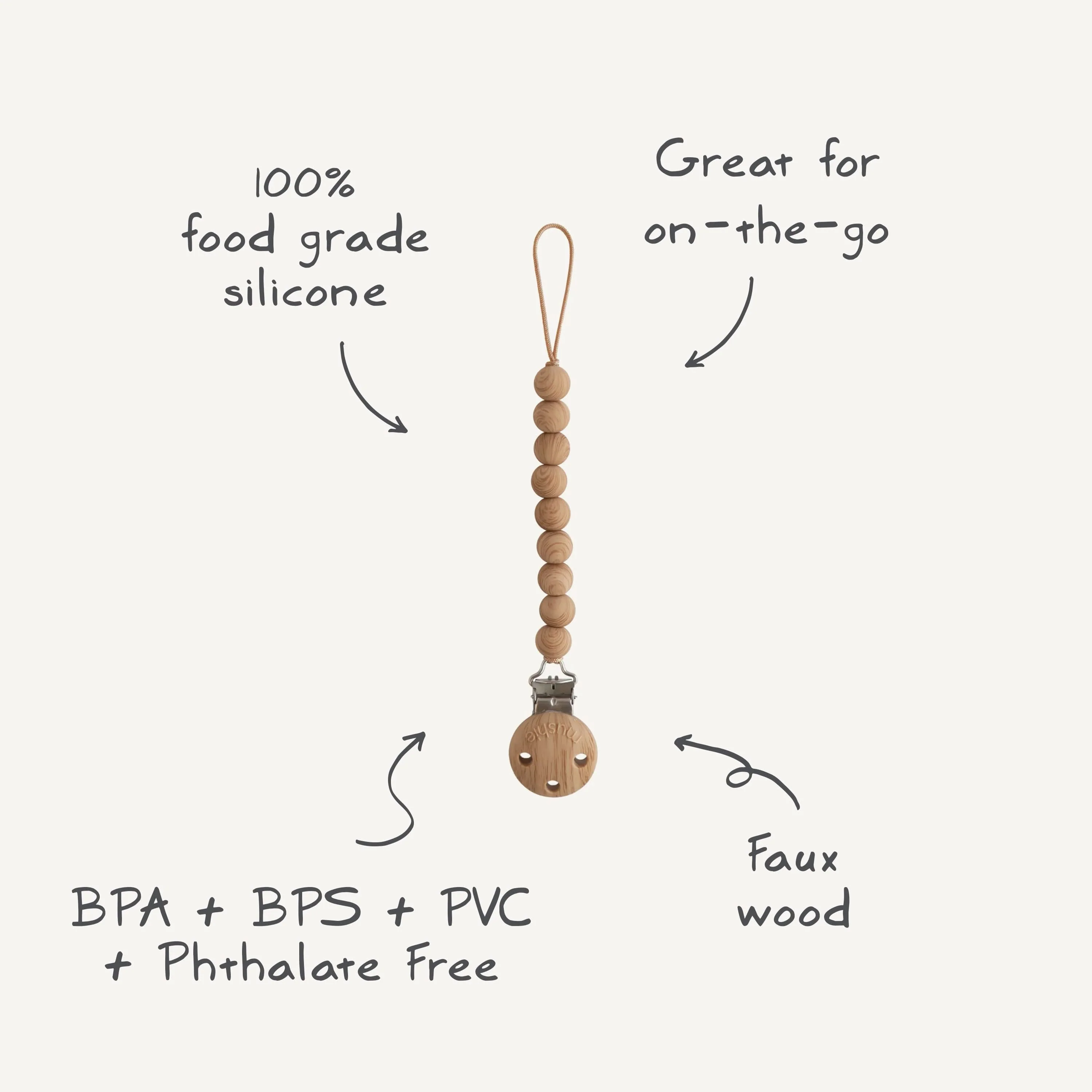 Mushie Silicone Pacifier Clip | Hera - Image 82