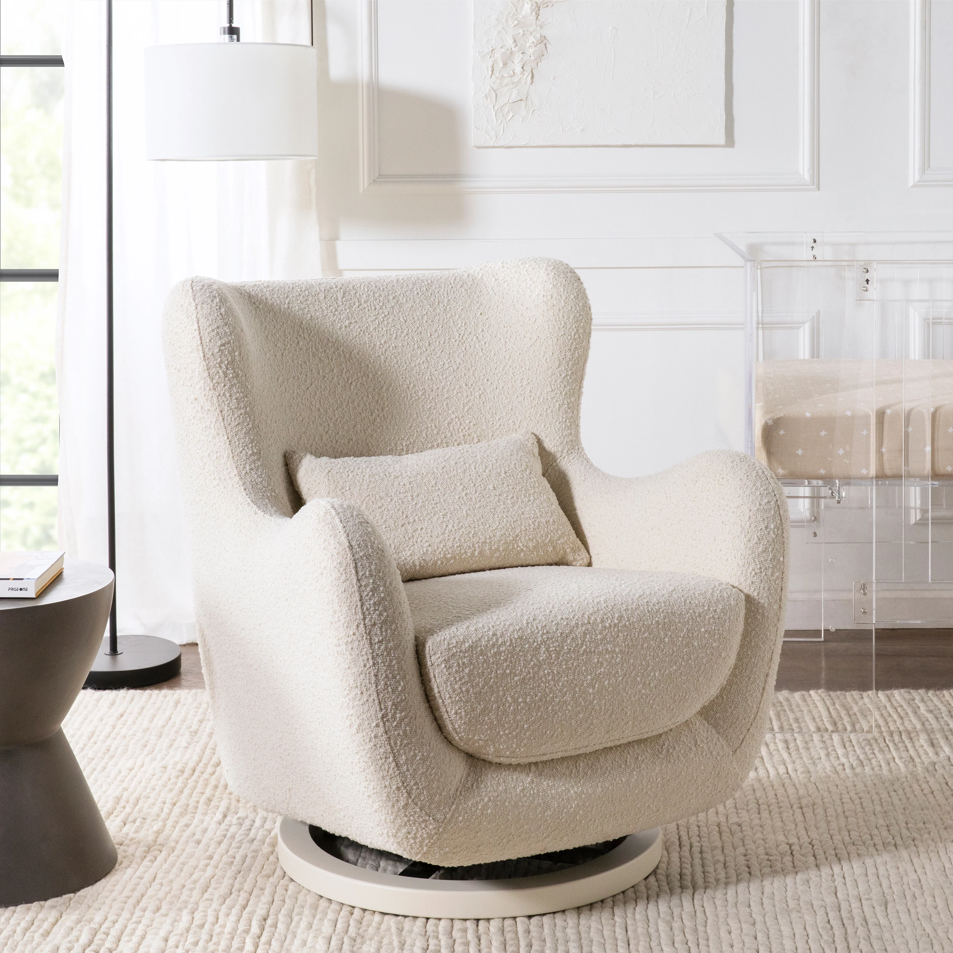 Solstice Swivel Glider in Boucle - Image 11