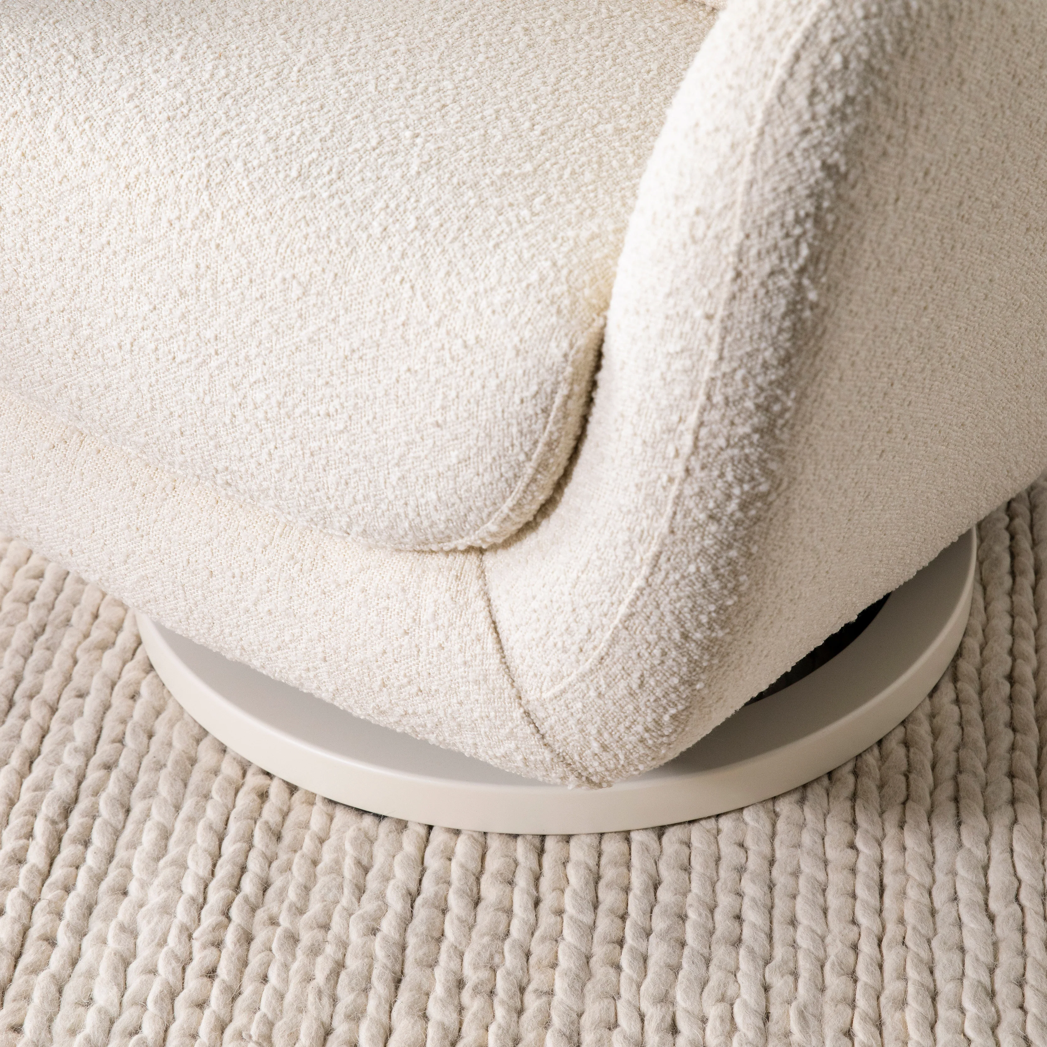Solstice Swivel Glider in Boucle - Image 13