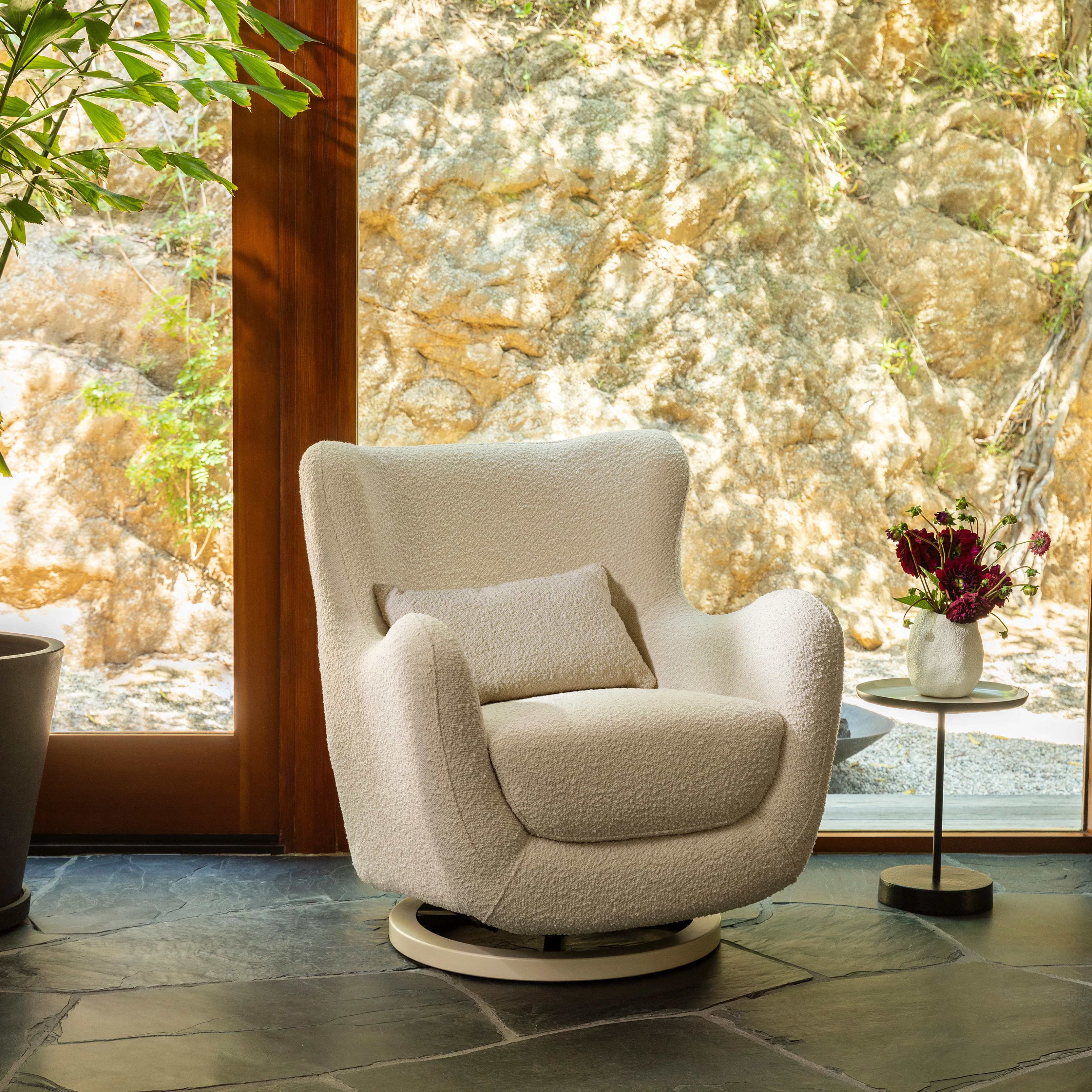 Solstice Swivel Glider in Boucle - Image 15