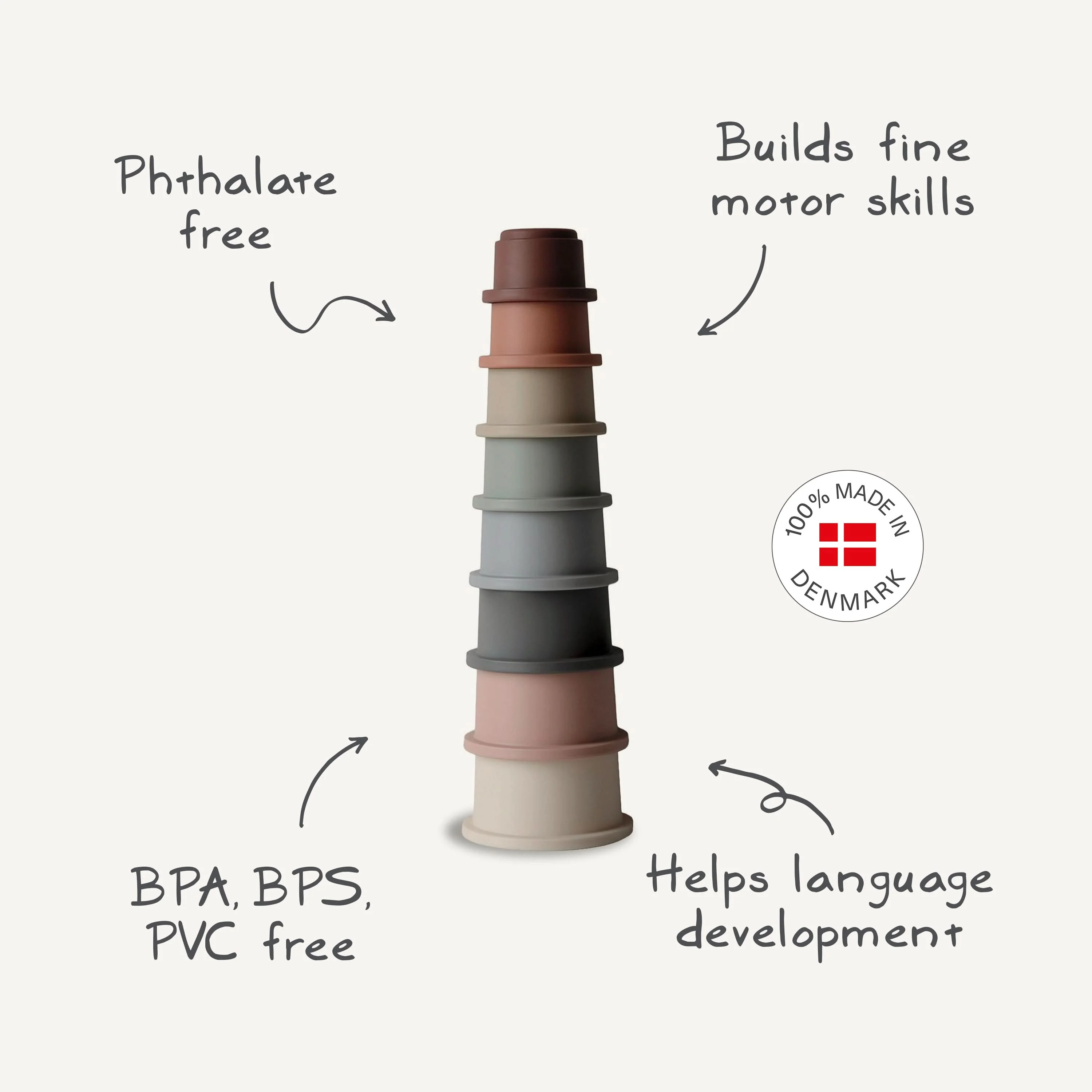 Mushie Stacking Cups Toy - Image 6