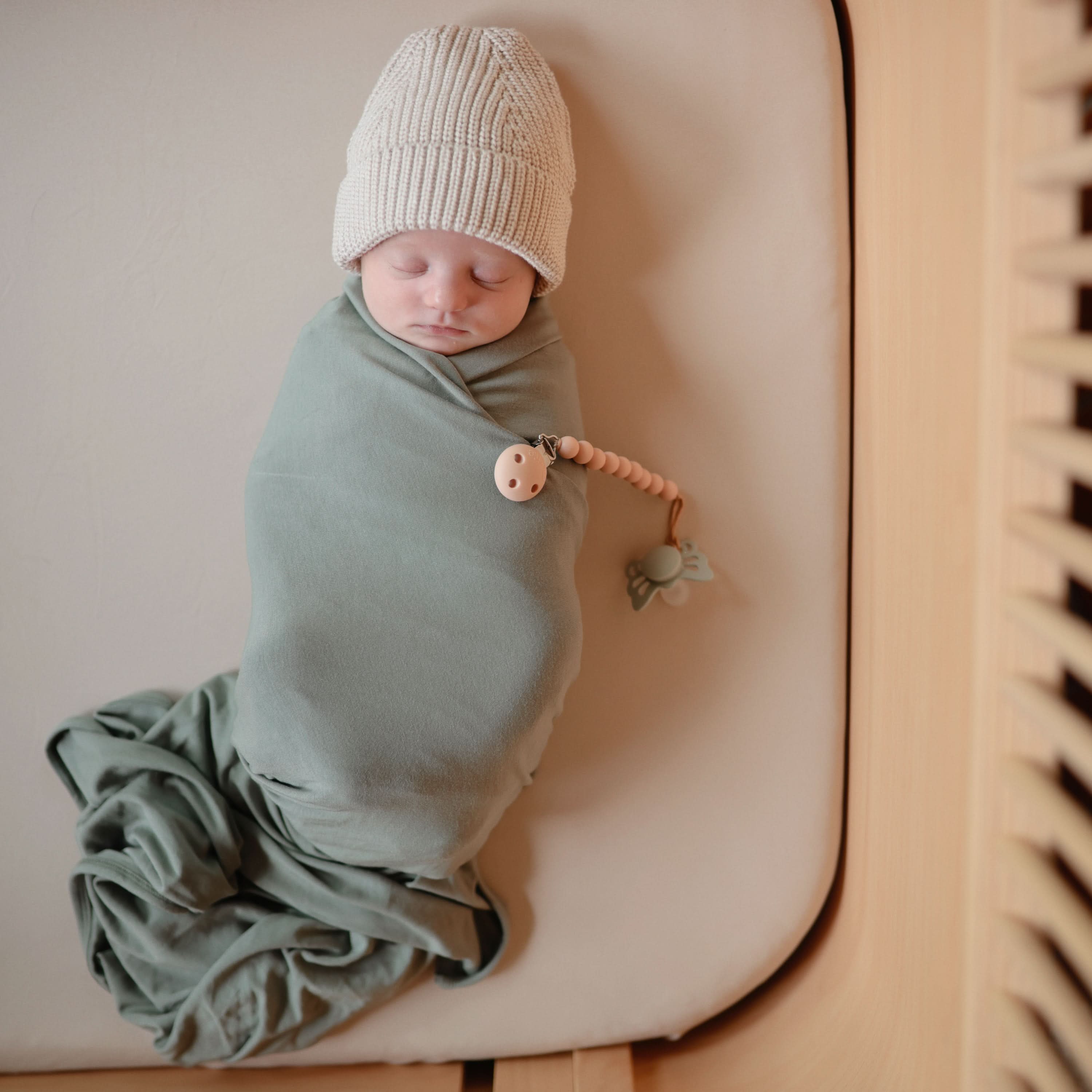Mushie Stretchy Organic Crib Sheet - Image 24