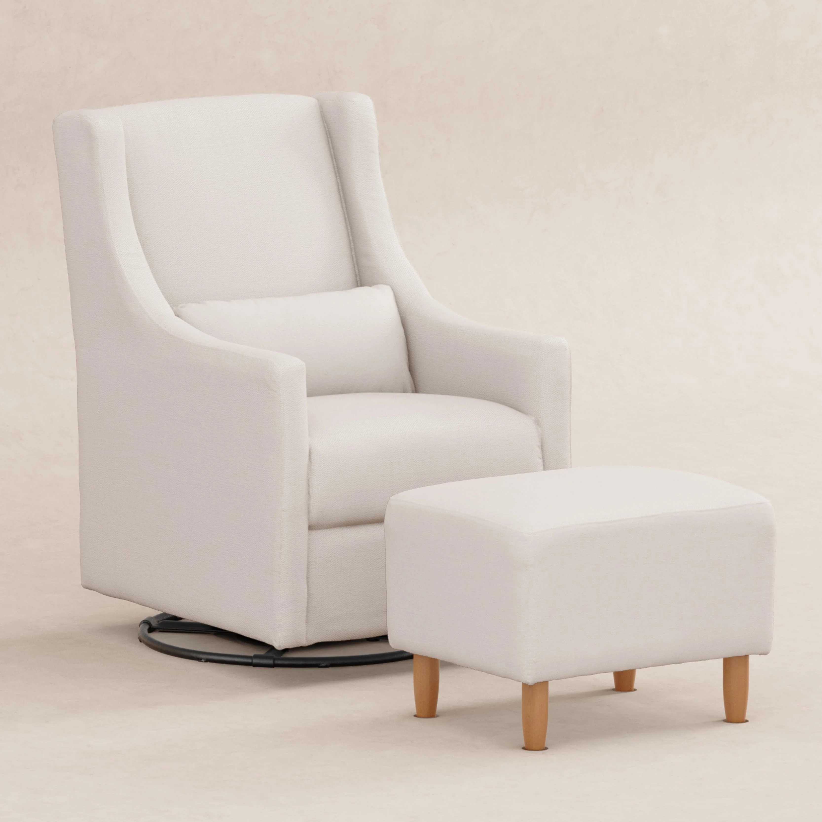 Toco Swivel Glider and Ottoman in Eco-Performance Fabric | Water Repellent & Stain Resistant - Image 3
