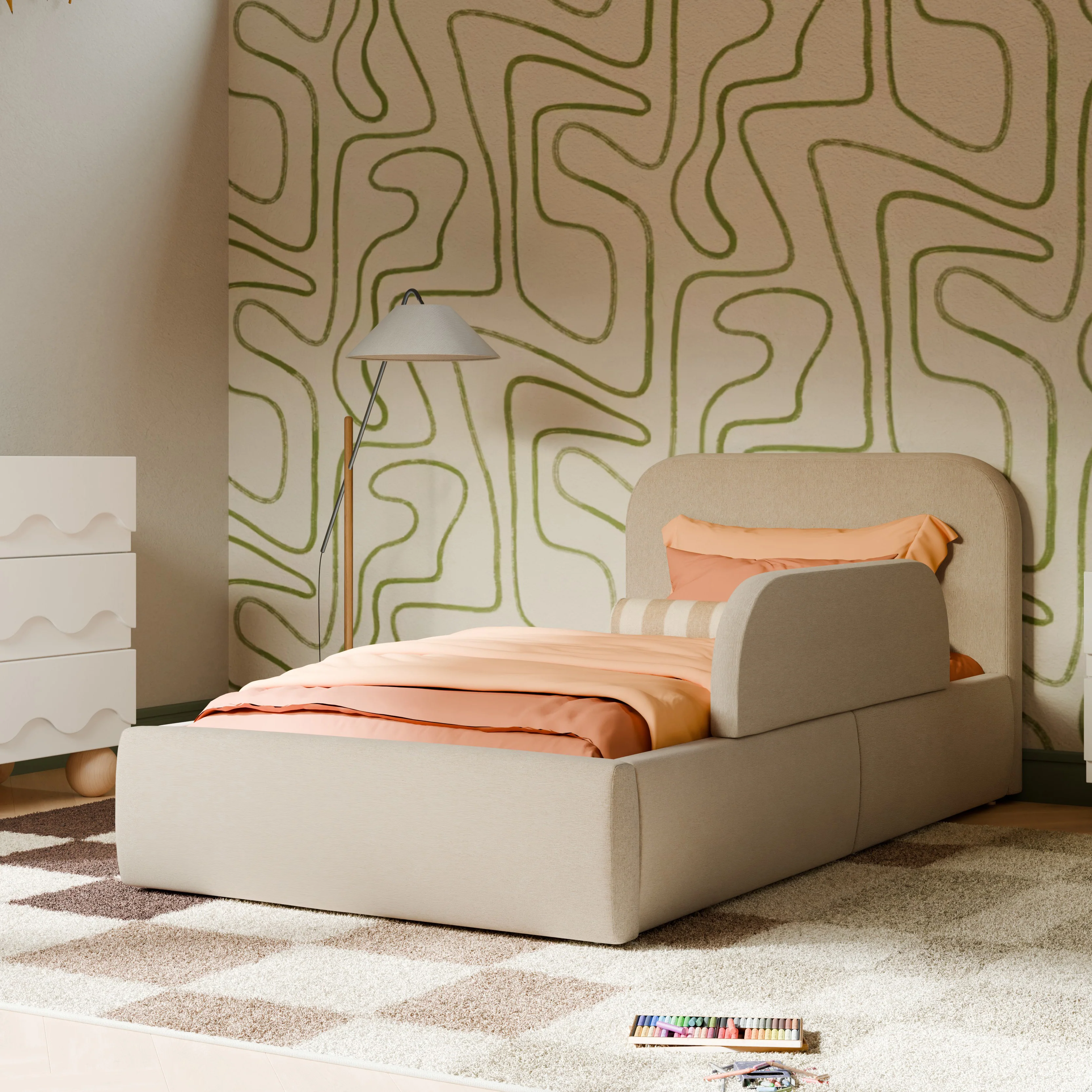 Upholstered Twin/Full Bed Guardrail - Image 7