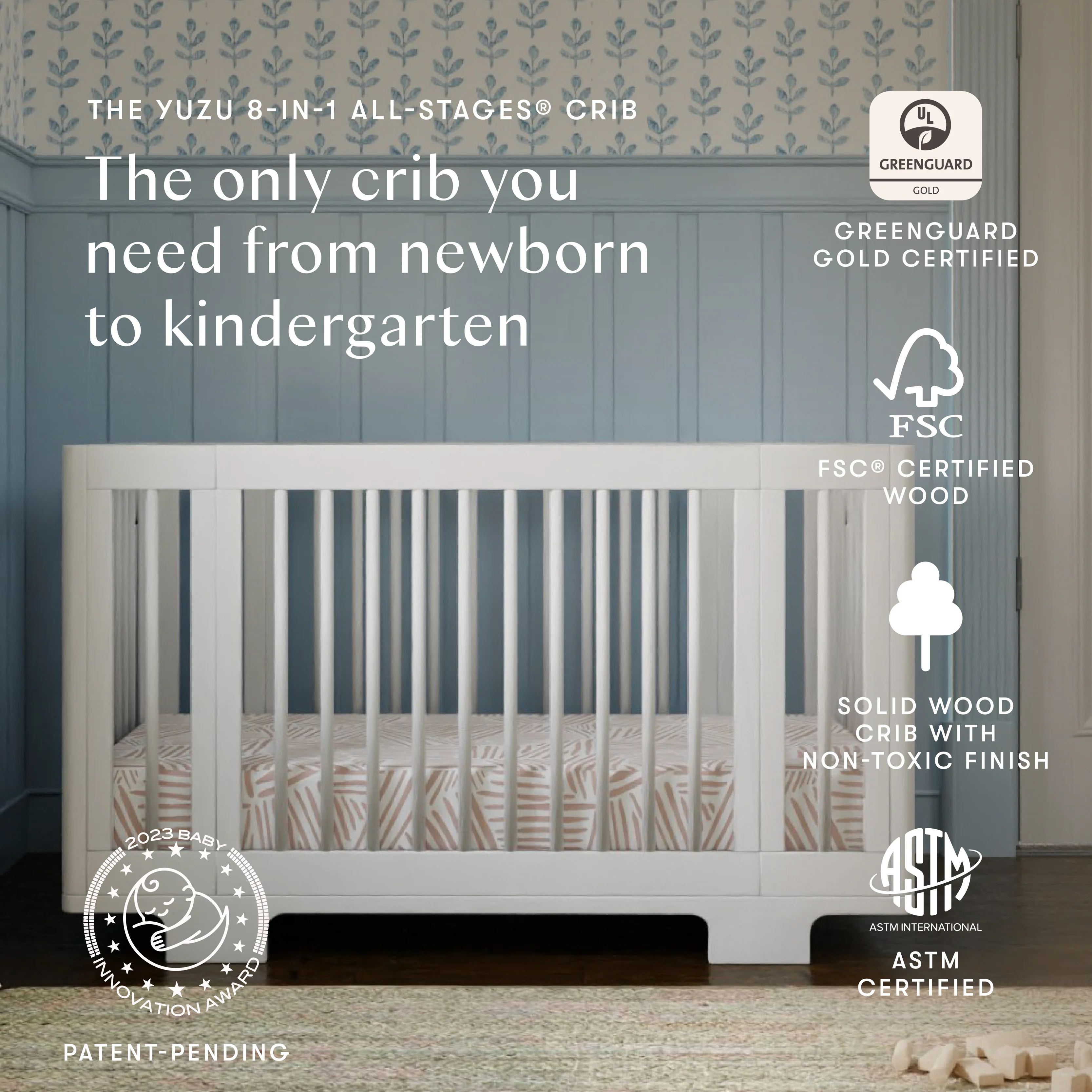 Yuzu 8-in-1 Convertible Crib with All-Stages® Conversion Kits - Image 23