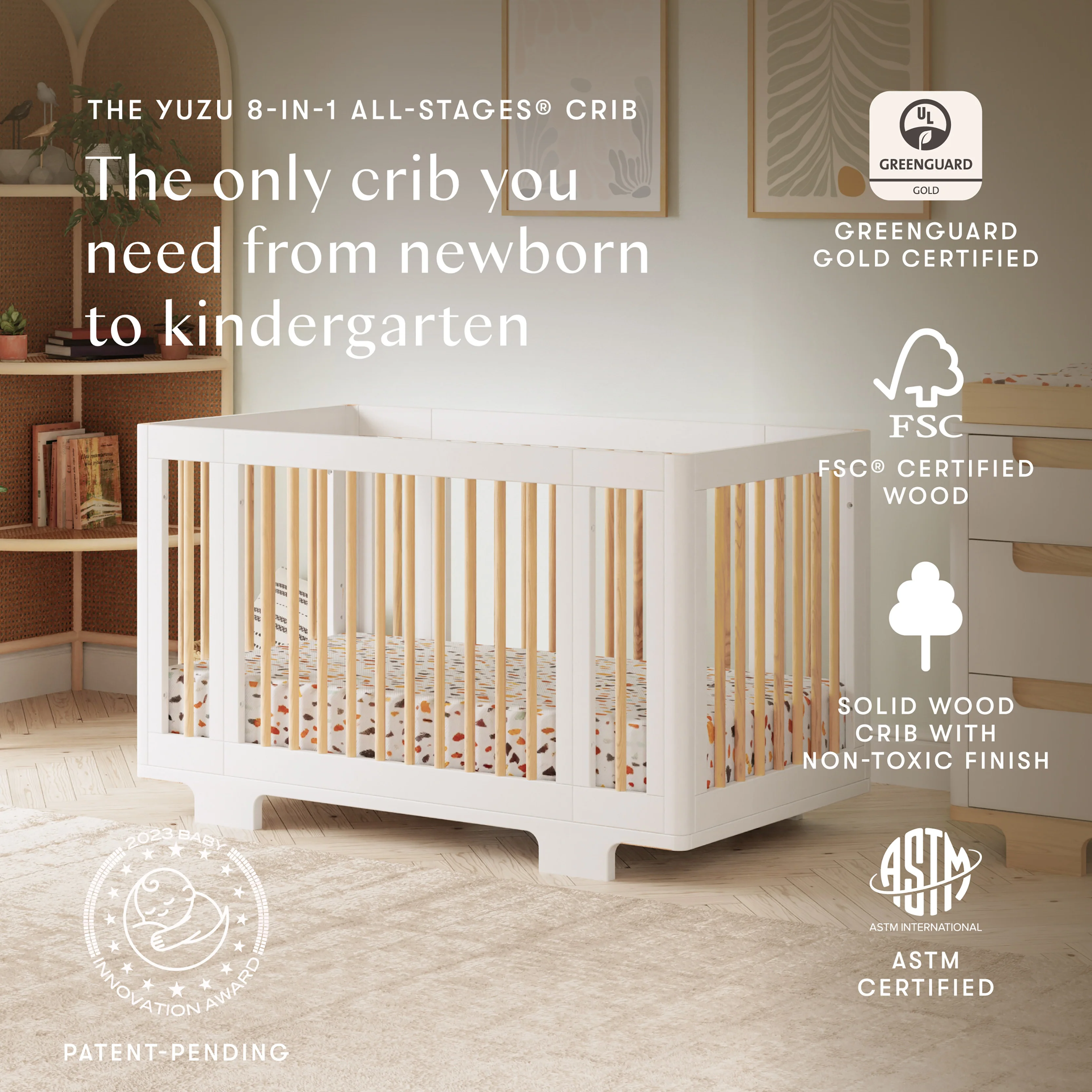Yuzu 8-in-1 Convertible Crib with All-Stages® Conversion Kits - Image 44