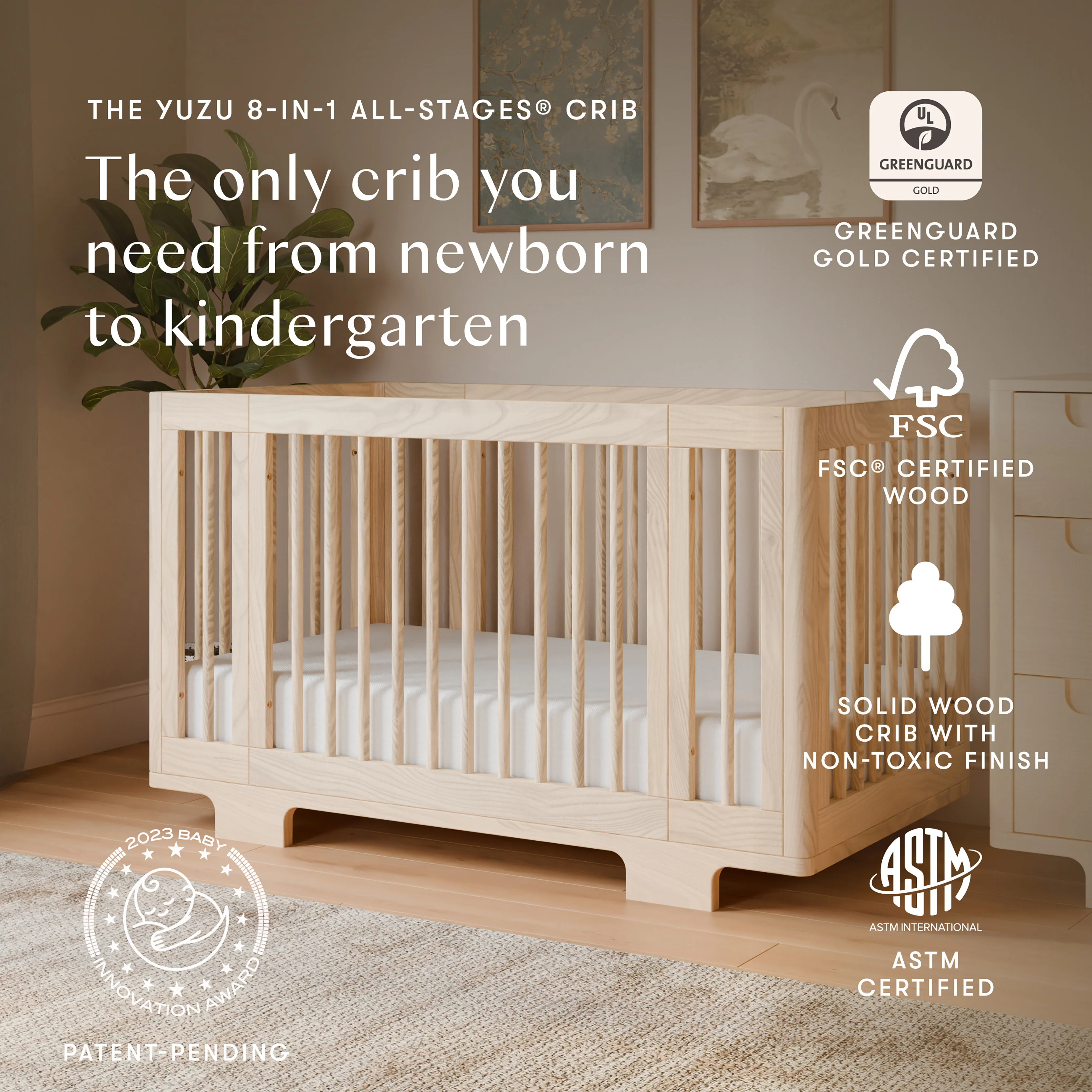 Yuzu 8-in-1 Convertible Crib with All-Stages® Conversion Kits - Image 82